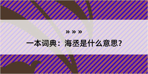 一本词典：海丞是什么意思？