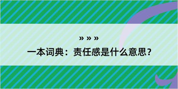 一本词典：责任感是什么意思？