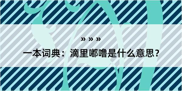 一本词典：滴里嘟噜是什么意思？