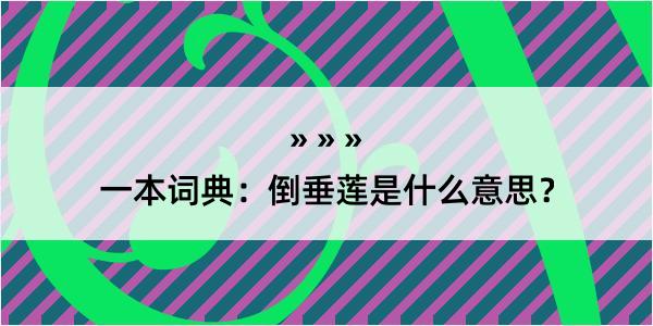 一本词典：倒垂莲是什么意思？