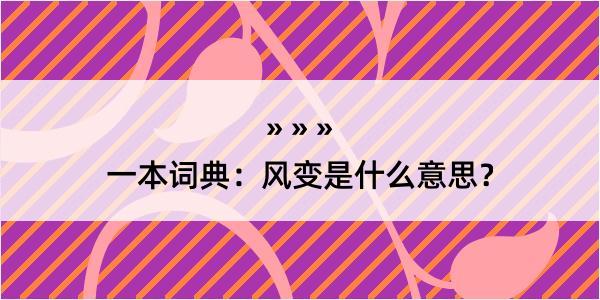 一本词典：风变是什么意思？