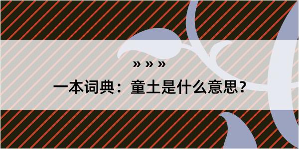 一本词典：童土是什么意思？