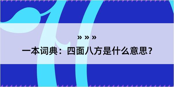 一本词典：四面八方是什么意思？