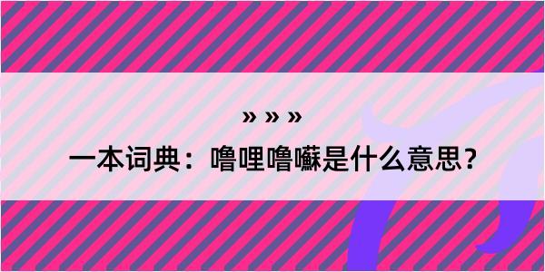 一本词典：噜哩噜囌是什么意思？