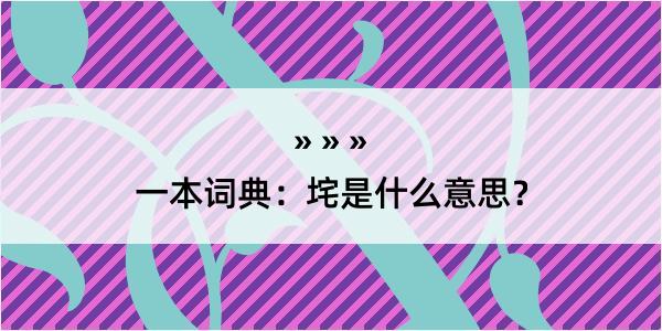 一本词典：垞是什么意思？