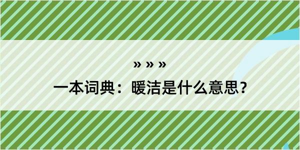 一本词典：暖洁是什么意思？