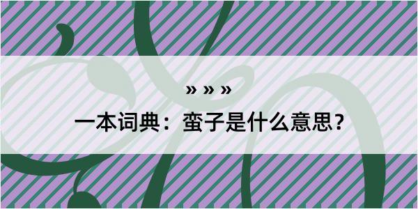 一本词典：蛮子是什么意思？