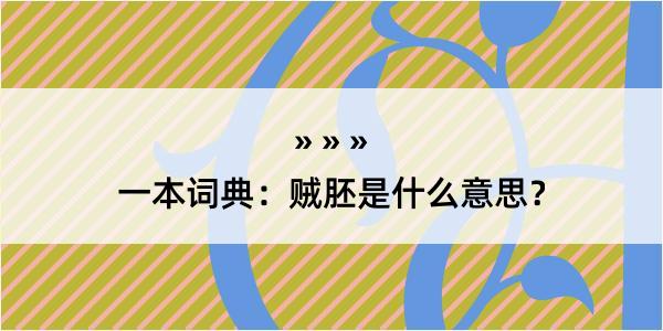 一本词典：贼胚是什么意思？