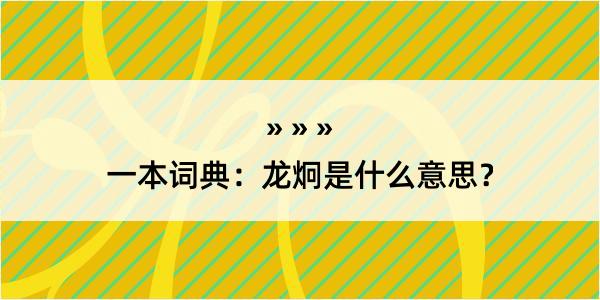 一本词典：龙炯是什么意思？