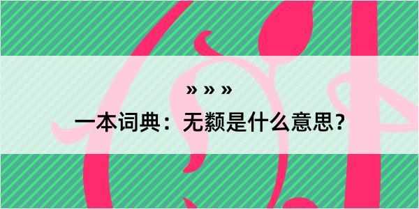 一本词典：无颣是什么意思？