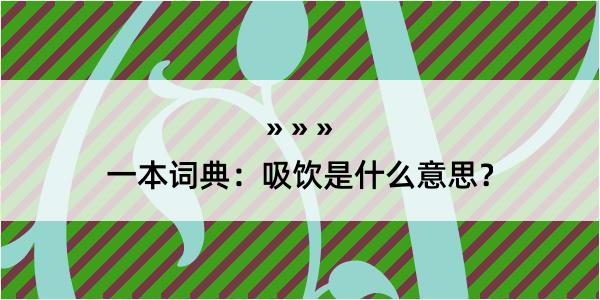 一本词典：吸饮是什么意思？