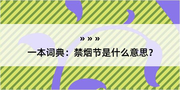 一本词典：禁烟节是什么意思？