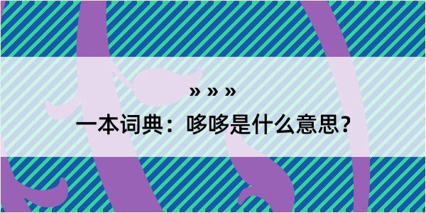 一本词典：哆哆是什么意思？