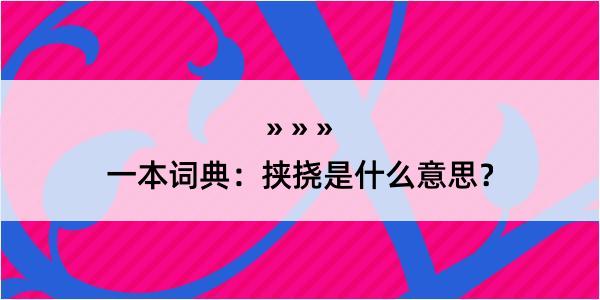 一本词典：挟挠是什么意思？