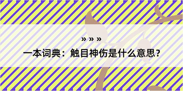 一本词典：触目神伤是什么意思？