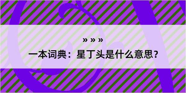 一本词典：星丁头是什么意思？