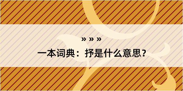 一本词典：抒是什么意思？