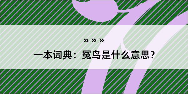 一本词典：冤鸟是什么意思？