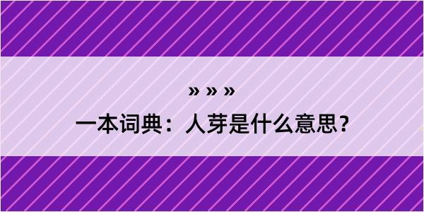 一本词典：人芽是什么意思？