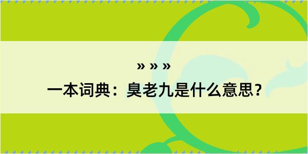 一本词典：臭老九是什么意思？