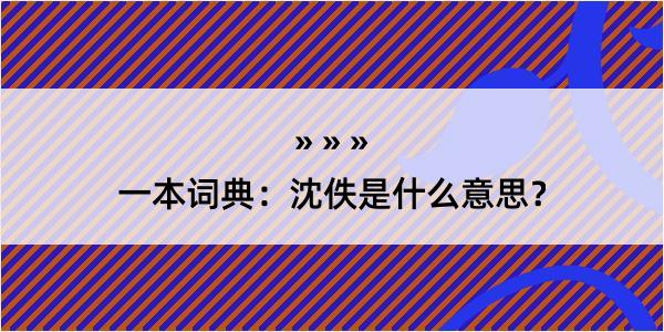 一本词典：沈佚是什么意思？