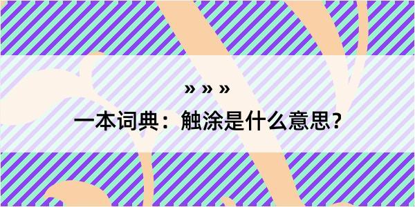 一本词典：触涂是什么意思？