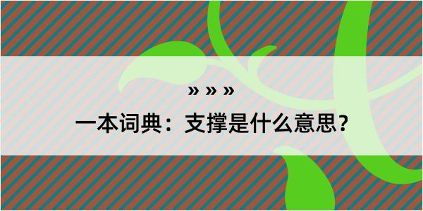 一本词典：支撑是什么意思？