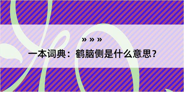 一本词典：鹤脑侧是什么意思？