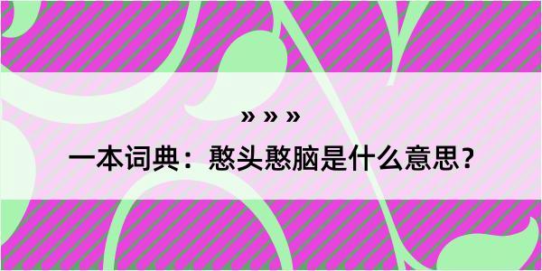 一本词典：憨头憨脑是什么意思？