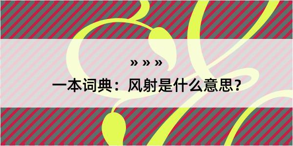 一本词典：风射是什么意思？