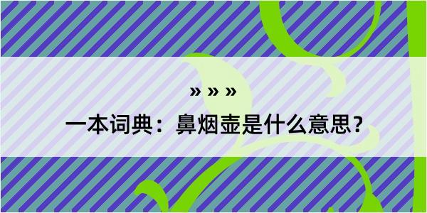 一本词典：鼻烟壶是什么意思？