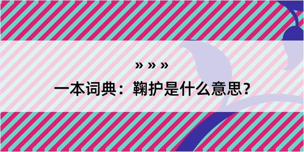 一本词典：鞠护是什么意思？