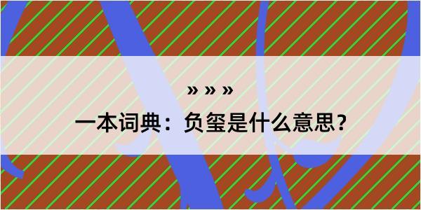 一本词典：负玺是什么意思？