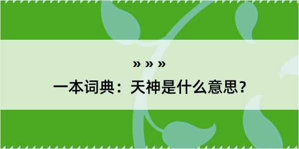 一本词典：天神是什么意思？