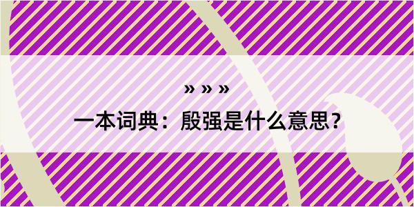 一本词典：殷强是什么意思？