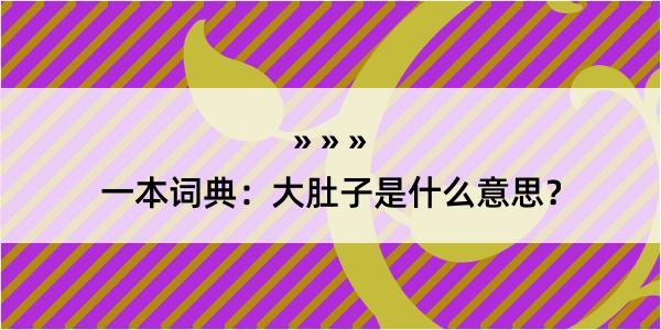 一本词典：大肚子是什么意思？