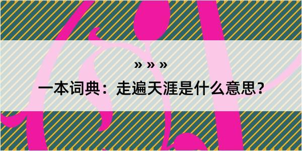 一本词典：走遍天涯是什么意思？