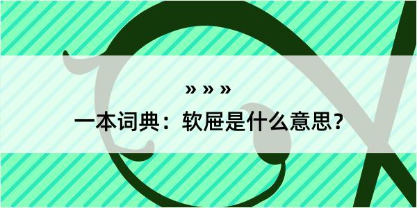 一本词典：软屉是什么意思？