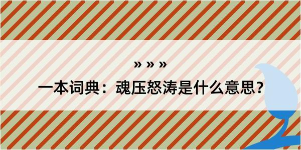 一本词典：魂压怒涛是什么意思？