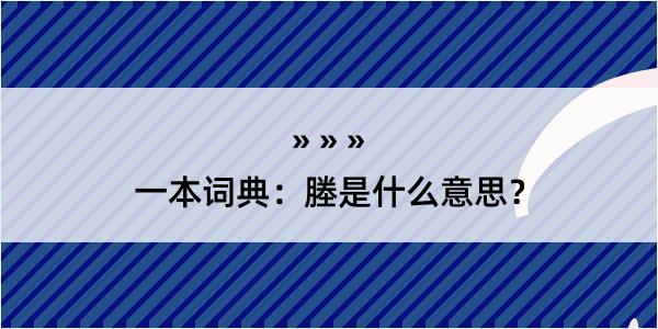 一本词典：塍是什么意思？