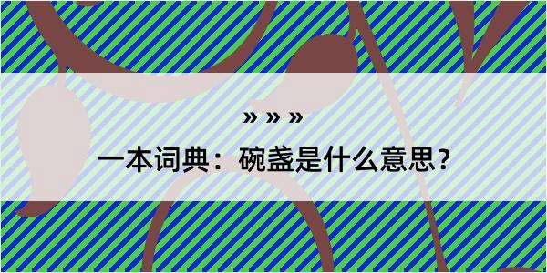 一本词典：碗盏是什么意思？