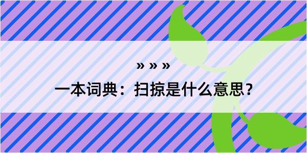 一本词典：扫掠是什么意思？