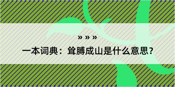 一本词典：耸膊成山是什么意思？