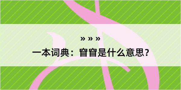 一本词典：窅窅是什么意思？