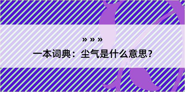 一本词典：尘气是什么意思？