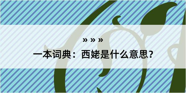 一本词典：西姥是什么意思？