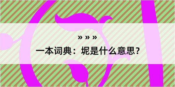 一本词典：坭是什么意思？