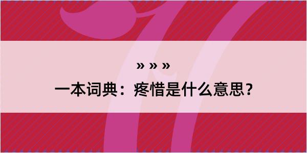 一本词典：疼惜是什么意思？