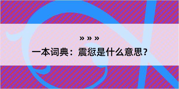 一本词典：震愆是什么意思？