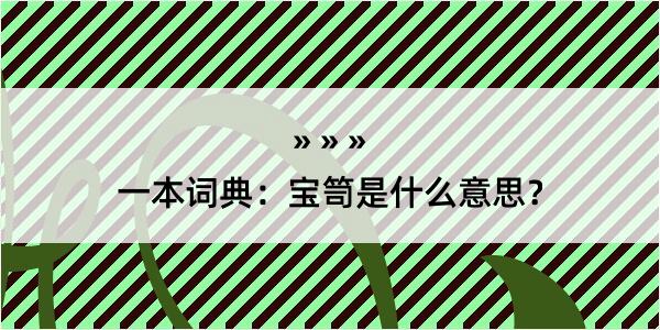 一本词典：宝笥是什么意思？